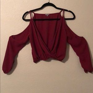 Charlotte Russe open front crop top
